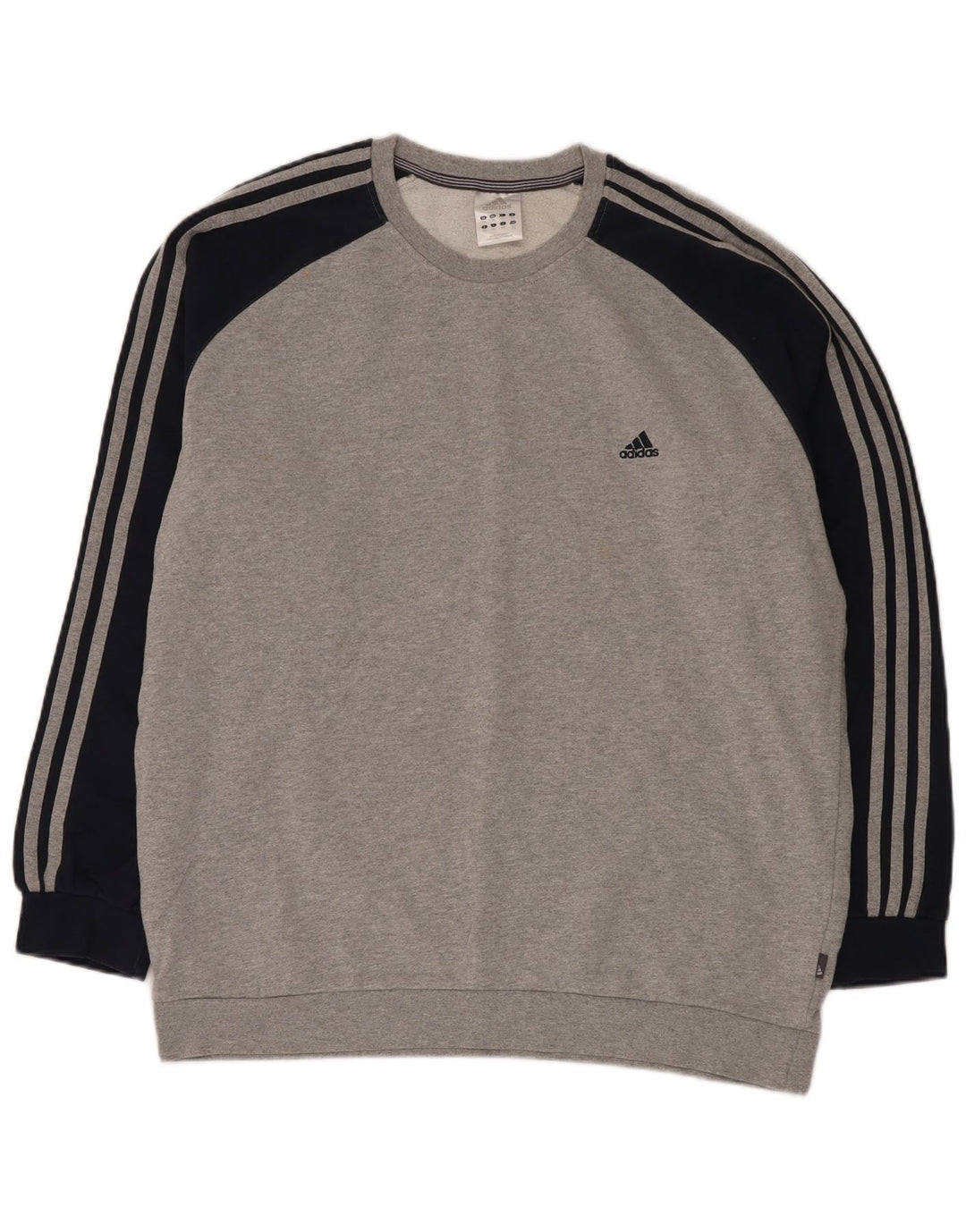 ADIDAS Herren Sweatshirt Pullover 2XL Grau Colourblock Baumwolle