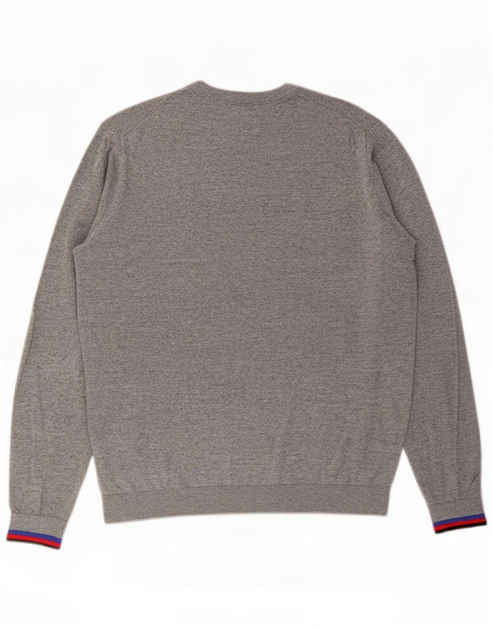 Sun68 Herren-Pullover mit Rundhalsausschnitt, 2XL, graue Wolle