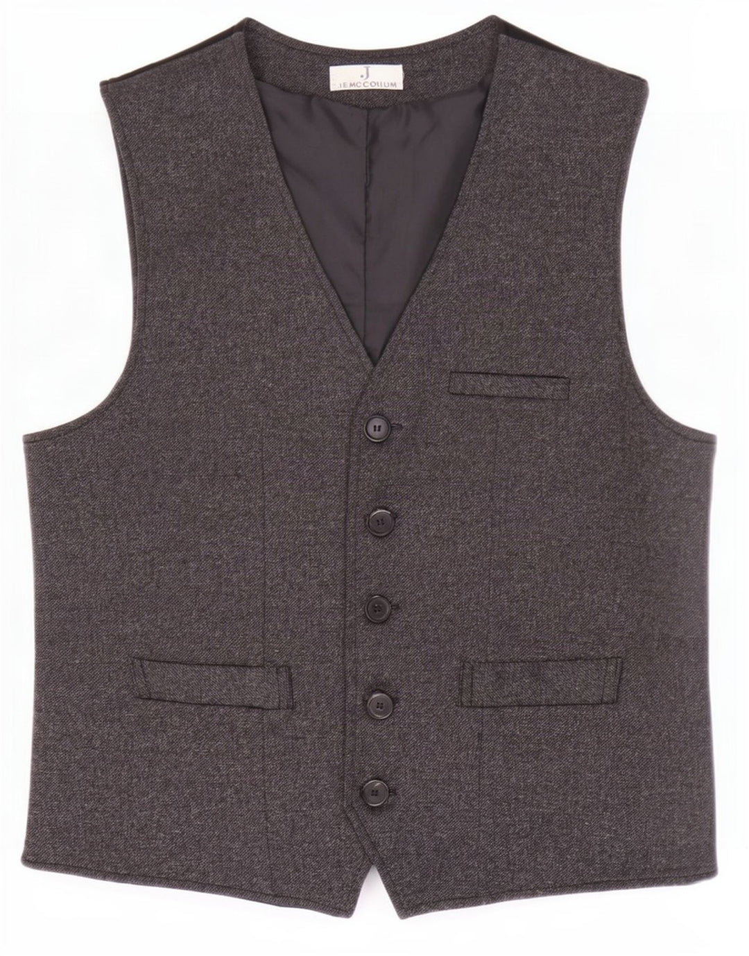 J.E. Mc Collum Herren Weste Mittelgraues Polyester