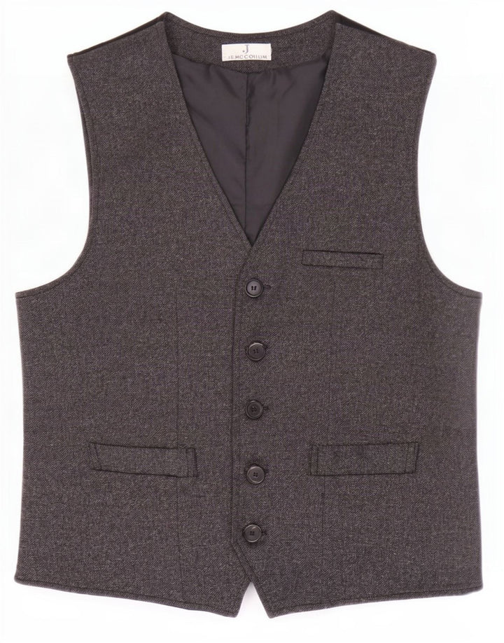 J.E. Mc Collum Herren Weste Mittelgraues Polyester