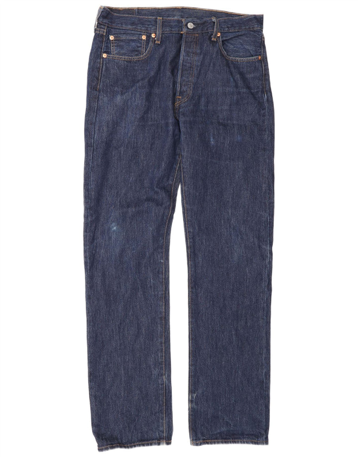 Levi's Herren 501 Straight Jeans W33 L34 Blaue Baumwolle