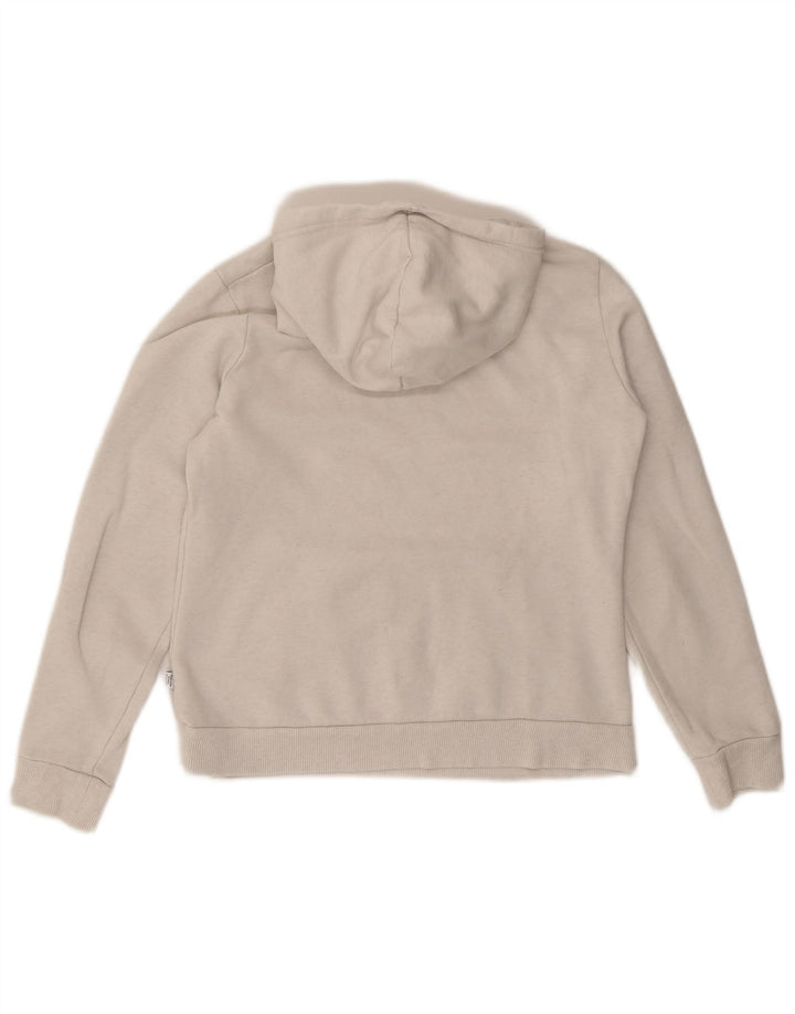 Puma Damen Kapuzenpullover UK 12 Mittelweißes Polyester