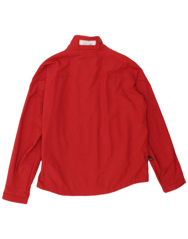 Napapijri Mens Geographic Rain Jacket UK 44 2XL Red Polyamide