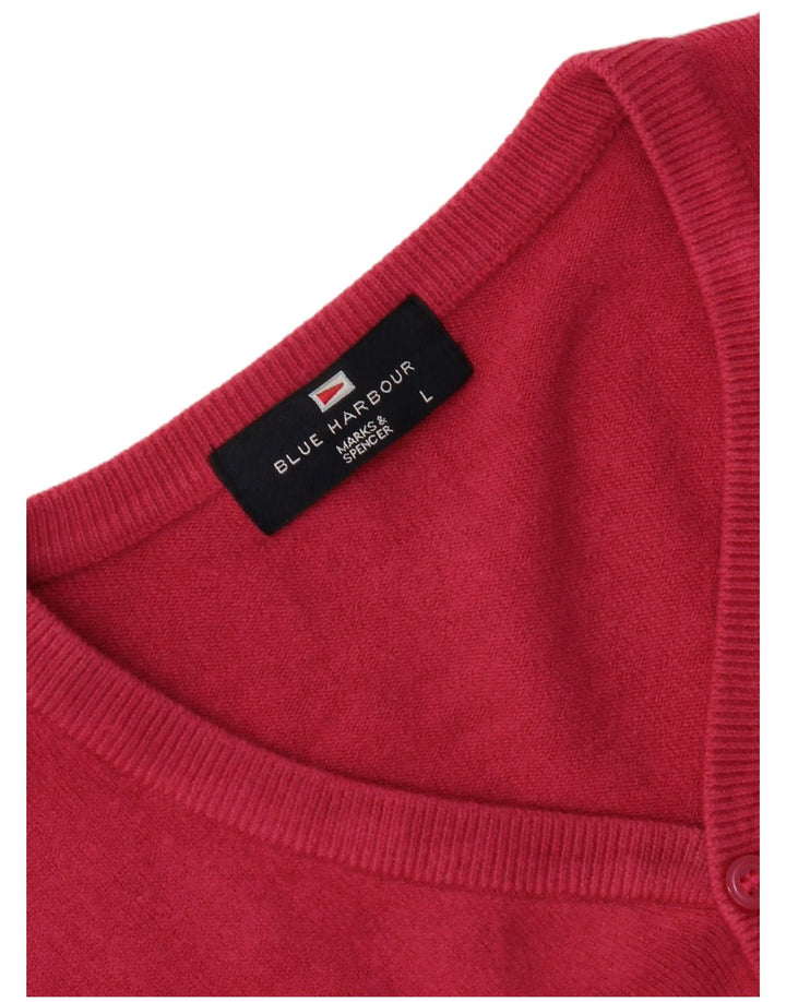 Marks & Spencer Damen-Pullover mit V-Ausschnitt, Gr. 16, Rosa