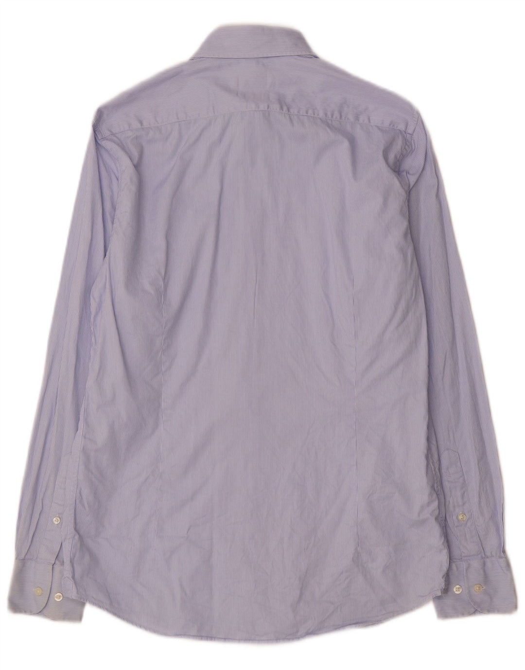 Massimo Dutti Herrenhemd Größe 39 15 1/2 Mittelblauer Nadelstreifen