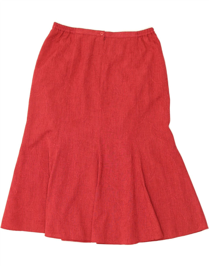 EASTEX Womens A-Line Skirt UK 16 Large W34  Red Polyester Vintage Eastex and Second-Hand Eastex from Messina Hembry 