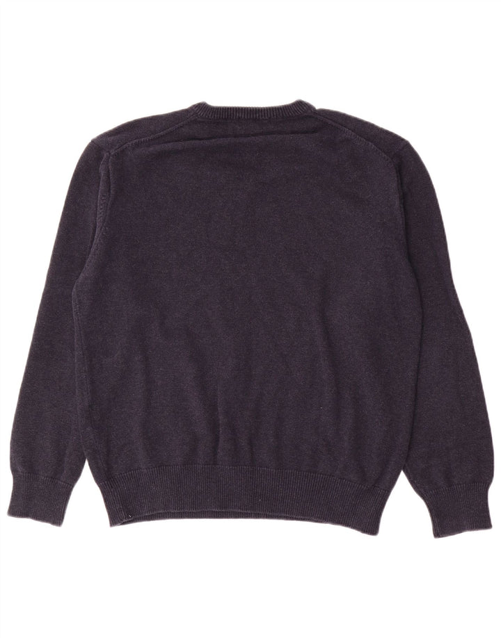 Gant Herren-Pullover mit V-Ausschnitt, groß, marineblaue Baumwolle