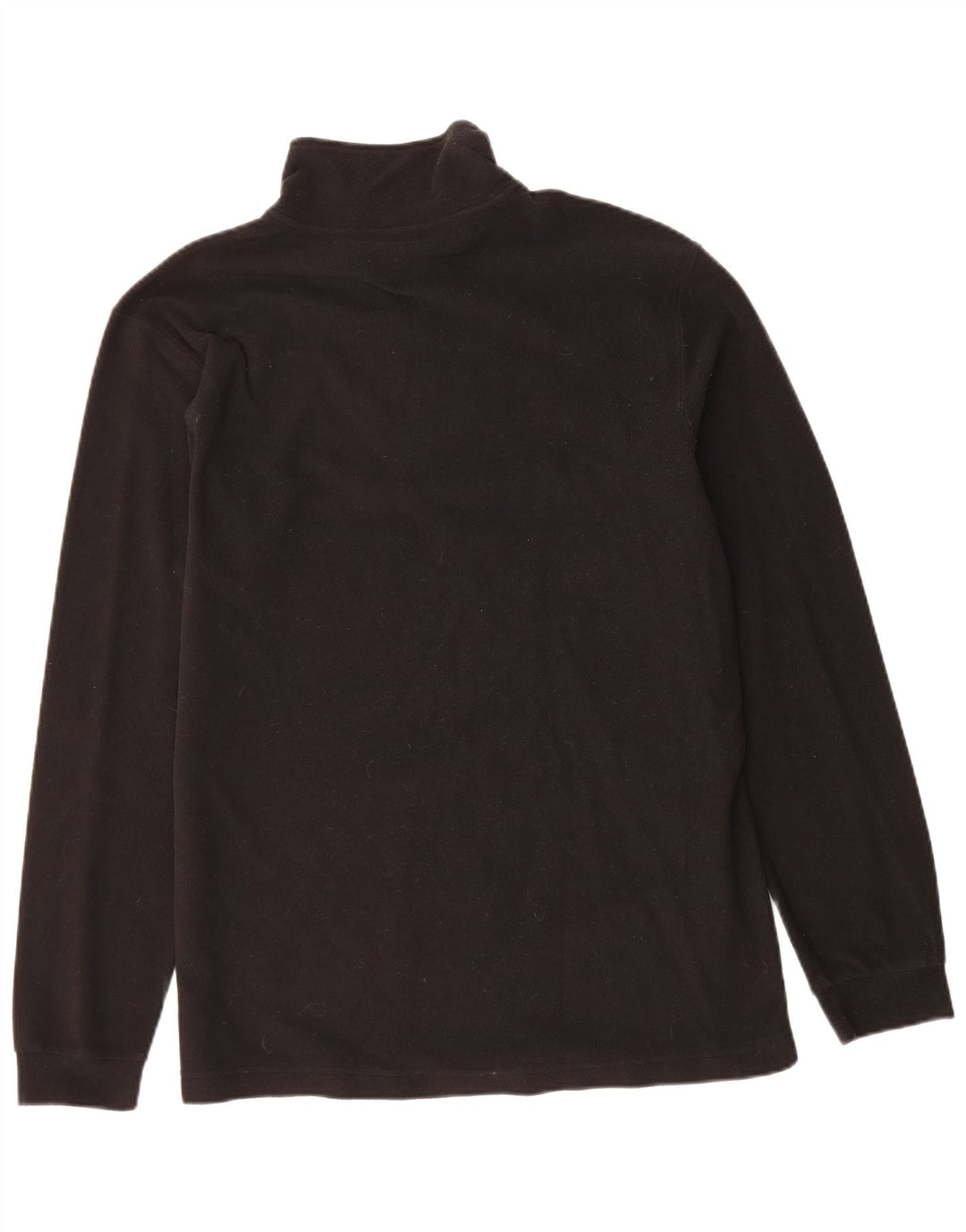 CHAMPION Mens Zip Neck Fleece Jumper 2XL Black Polypeptide