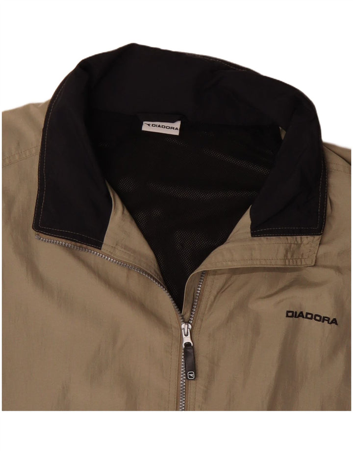 Diadora Herren Regenjacke UK 42 XL Beige Polyamid