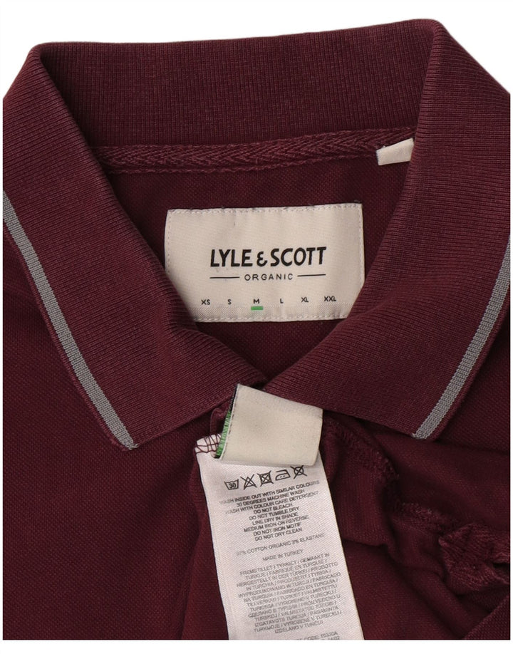 Lyle & Scott Herren-Poloshirt, mittlere kastanienbraune Baumwolle
