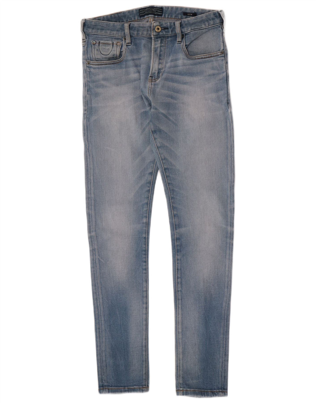Scotch & Soda Damen Slim Jeans W29 L32 Blaue Baumwolle