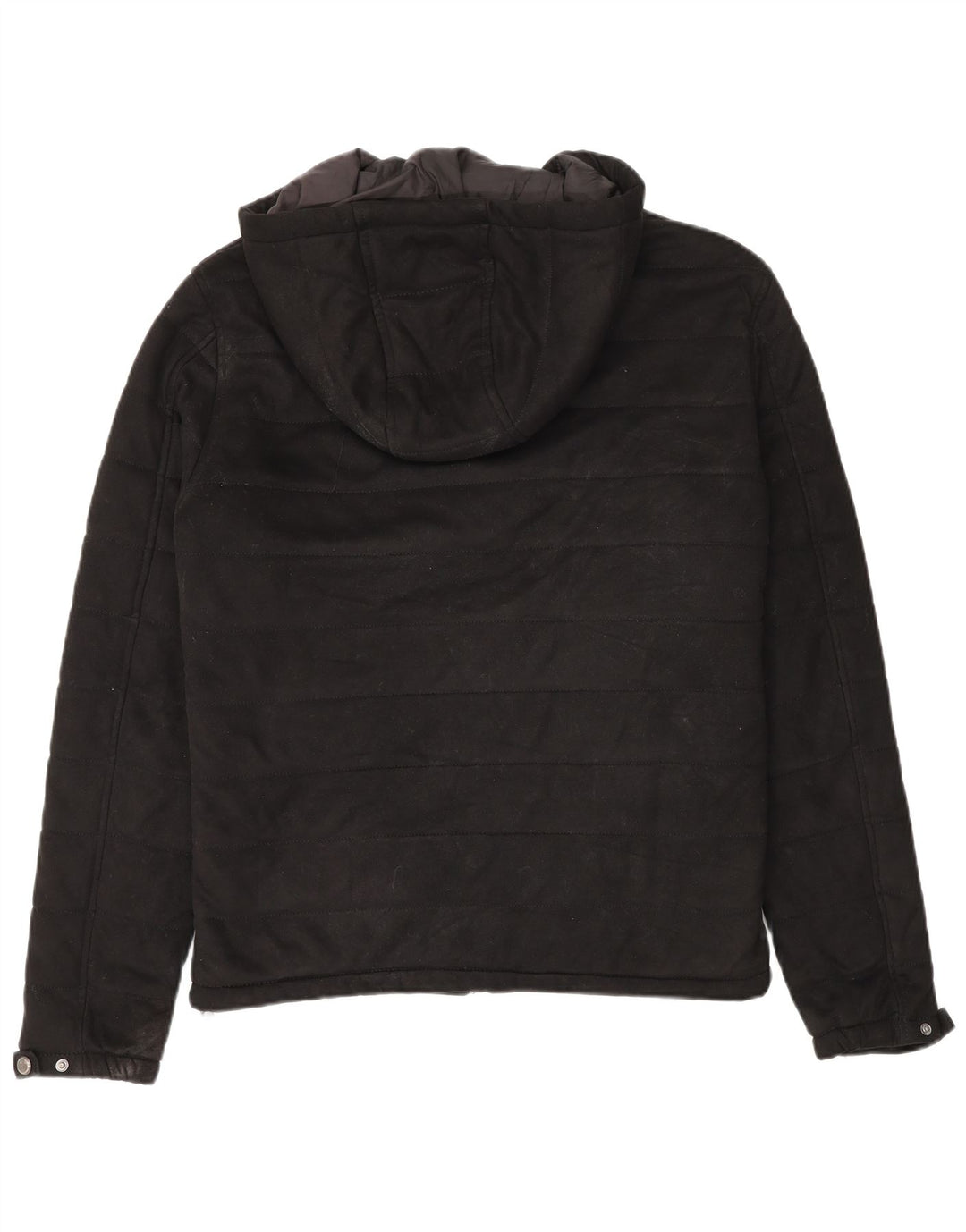 Zara Herren-Jacke mit Kapuze, gepolstert, UK 38, Mittelschwarz, Polyester