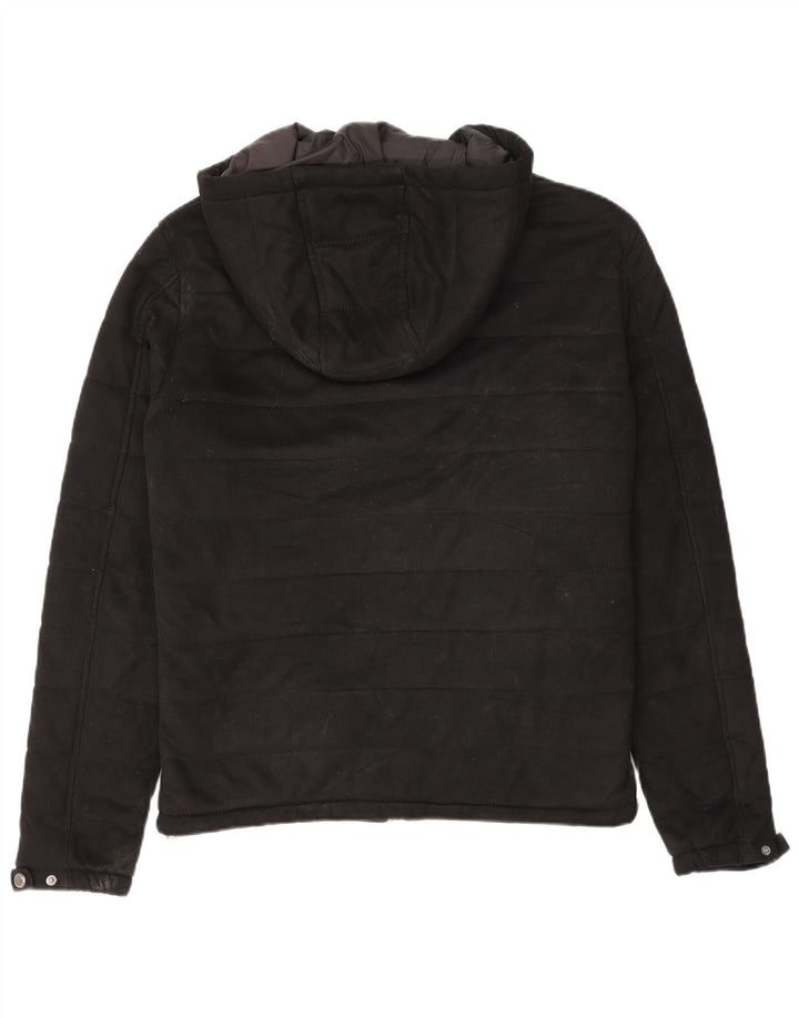 Zara Herren-Jacke mit Kapuze, gepolstert, UK 38, Mittelschwarz, Polyester