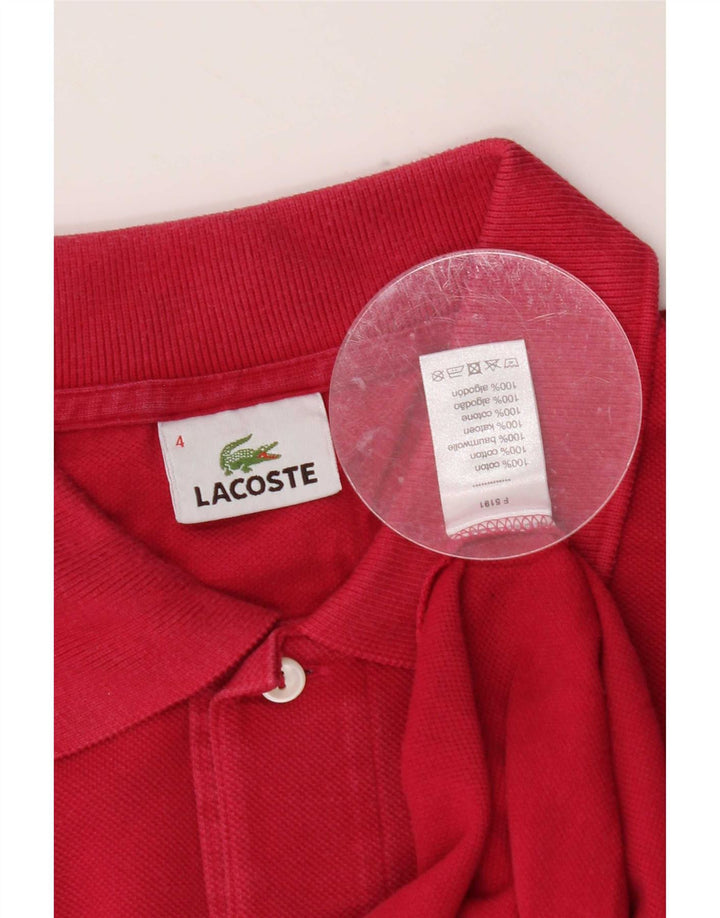 Lacoste Herren-Poloshirt, Größe 4, mittelrosa, Baumwolle