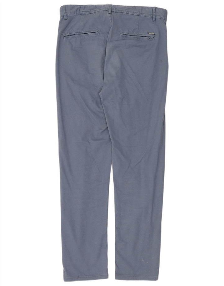 Gerade Chino-Hose für Herren von Zara, EU 40, M, W31, L30, Blau