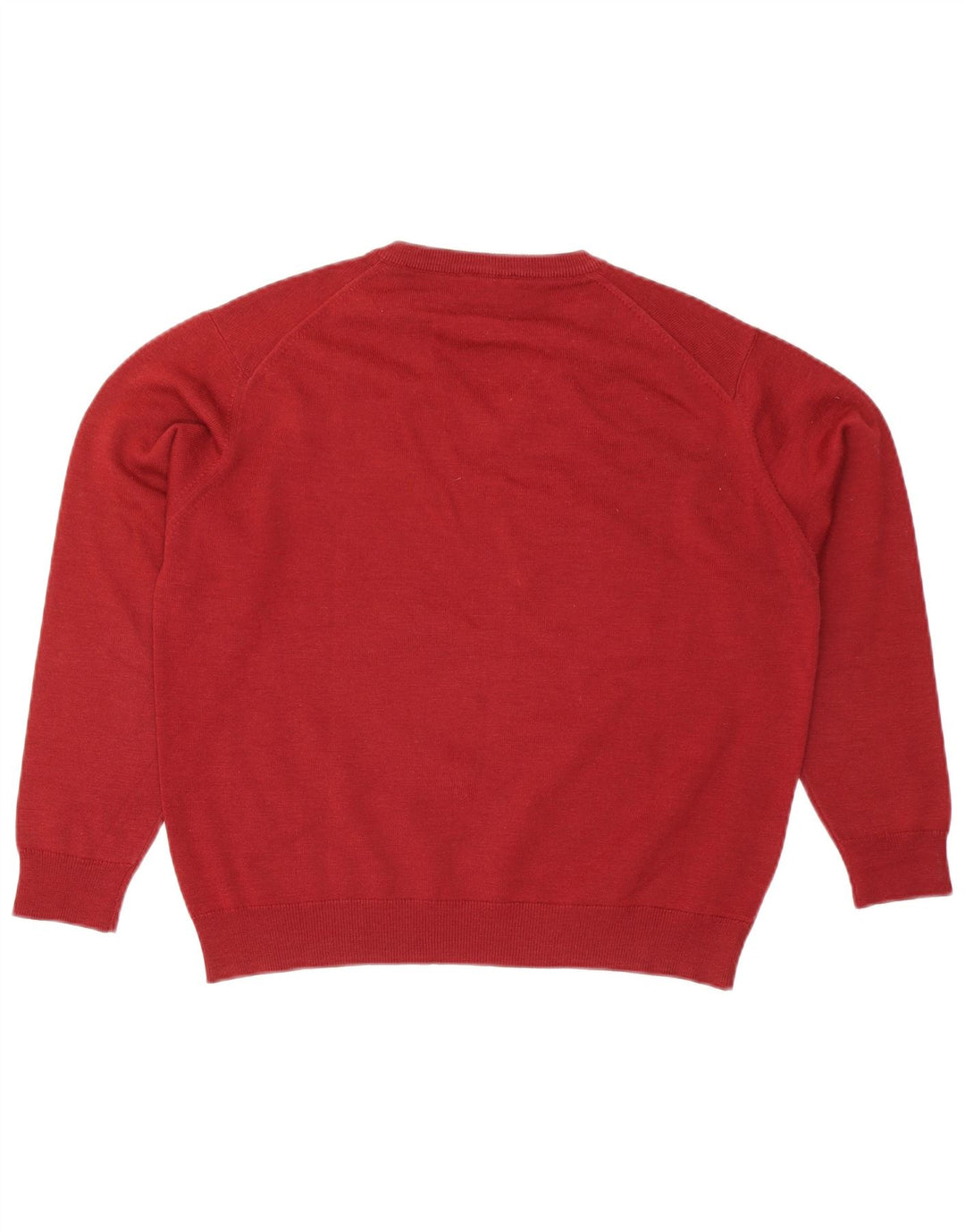 Lacoste Herren-Pullover mit V-Ausschnitt, Größe 4, große rote Wolle