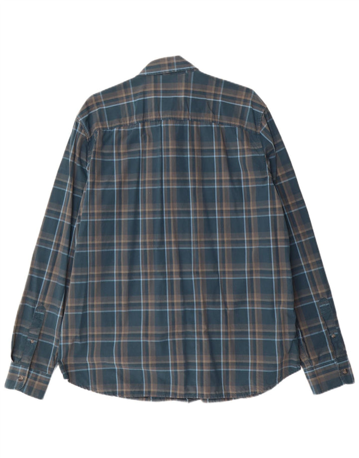 Timberland Herren Slim Fit Hemd XL blau kariert Baumwolle
