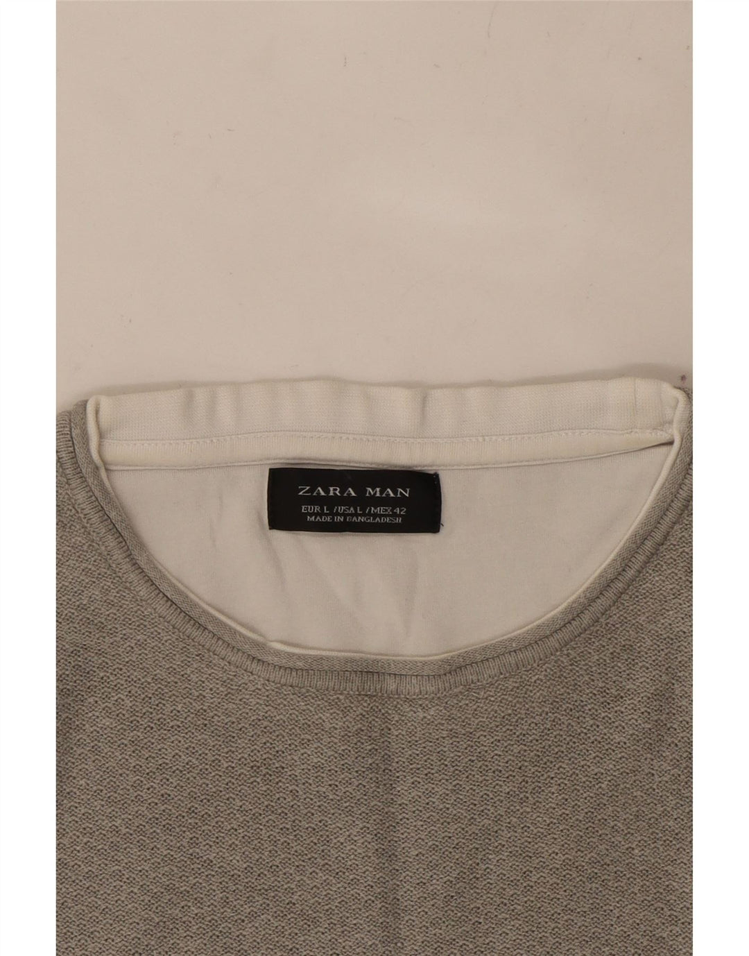 ZARA Herren T-Shirt Top Large Grau