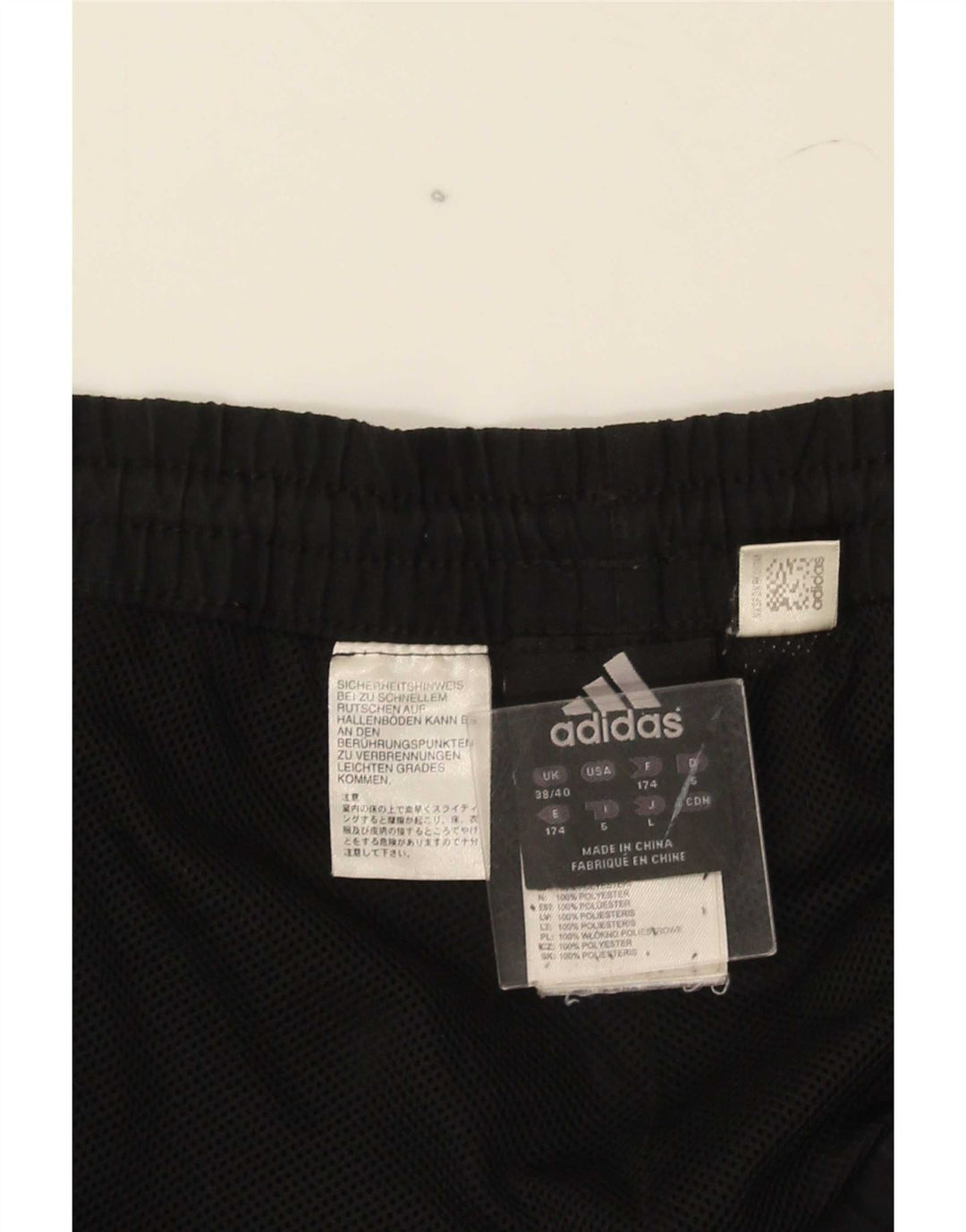 Adidas Herren Trainingshose Jogger UK 38/40 Medium Schwarz Polyester
