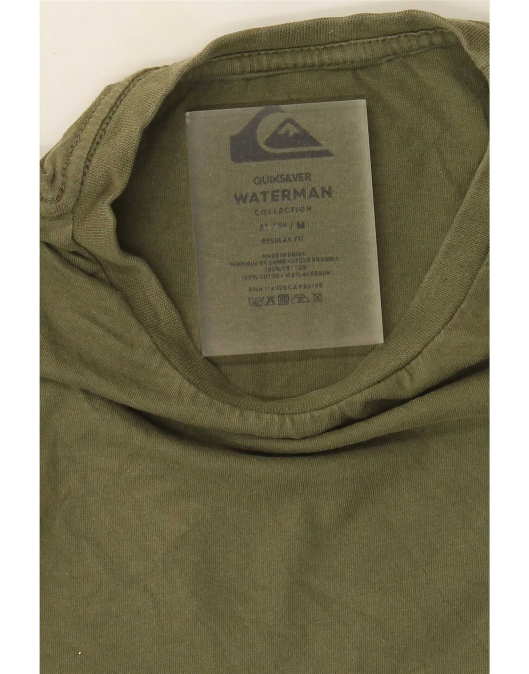 Quiksilver Herren-T-Shirt mit normaler Passform und Grafik, mittlere Khaki-Baumwolle