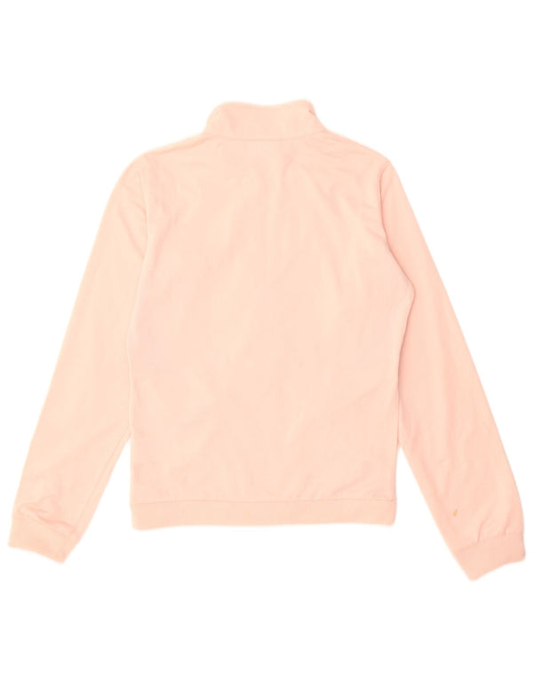 Reebok Damen-Trainingsanzug-Top-Jacke UK 12 Mittelrosa Colourblock-Polyester