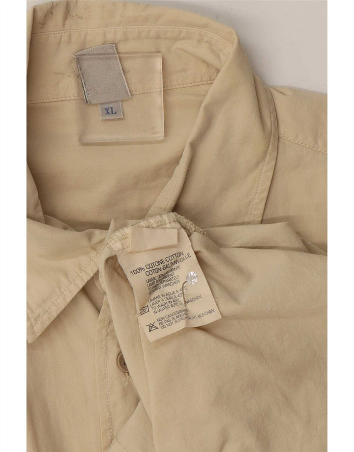 North Sails Herren Graphic Kurzarmhemd XL Beige Baumwolle