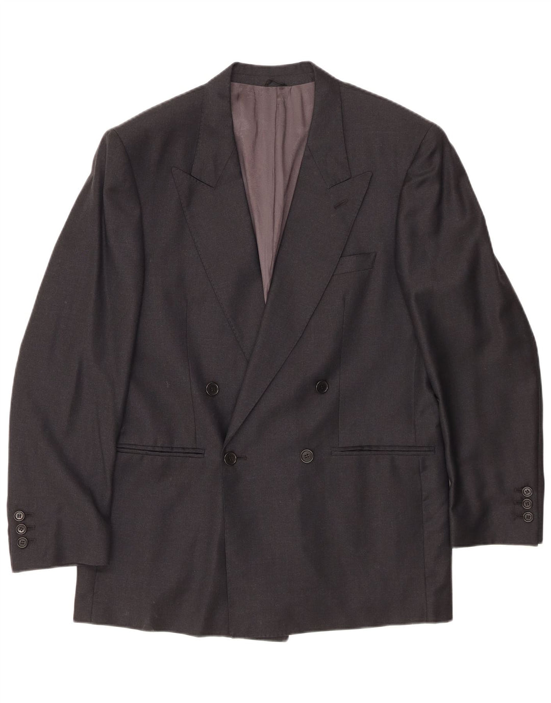 Ermenegildo Zegna Herren zweireihige Blazerjacke IT 48 Mittelschwarz