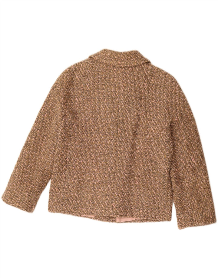 Vintage Damen 4-Knopf-Blazerjacke UK 16 Large Braun