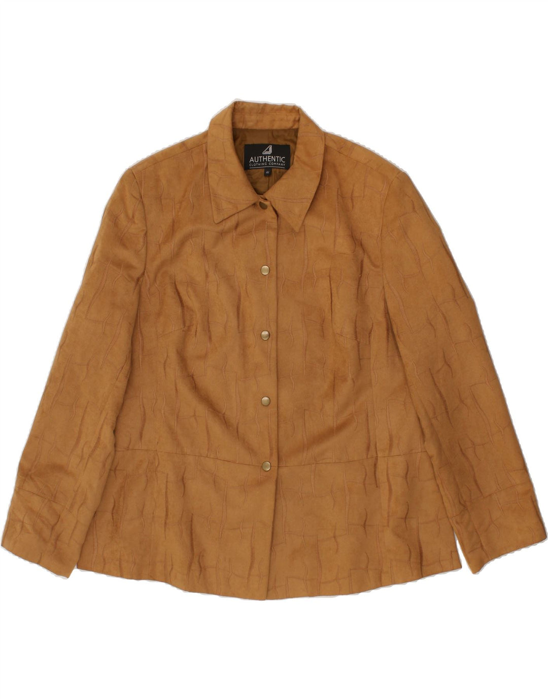 VINTAGE Womens 5 Button Blazer Jacket IT 46 Large Brown Polyester Vintage Vintage and Second-Hand Vintage from Messina Hembry 
