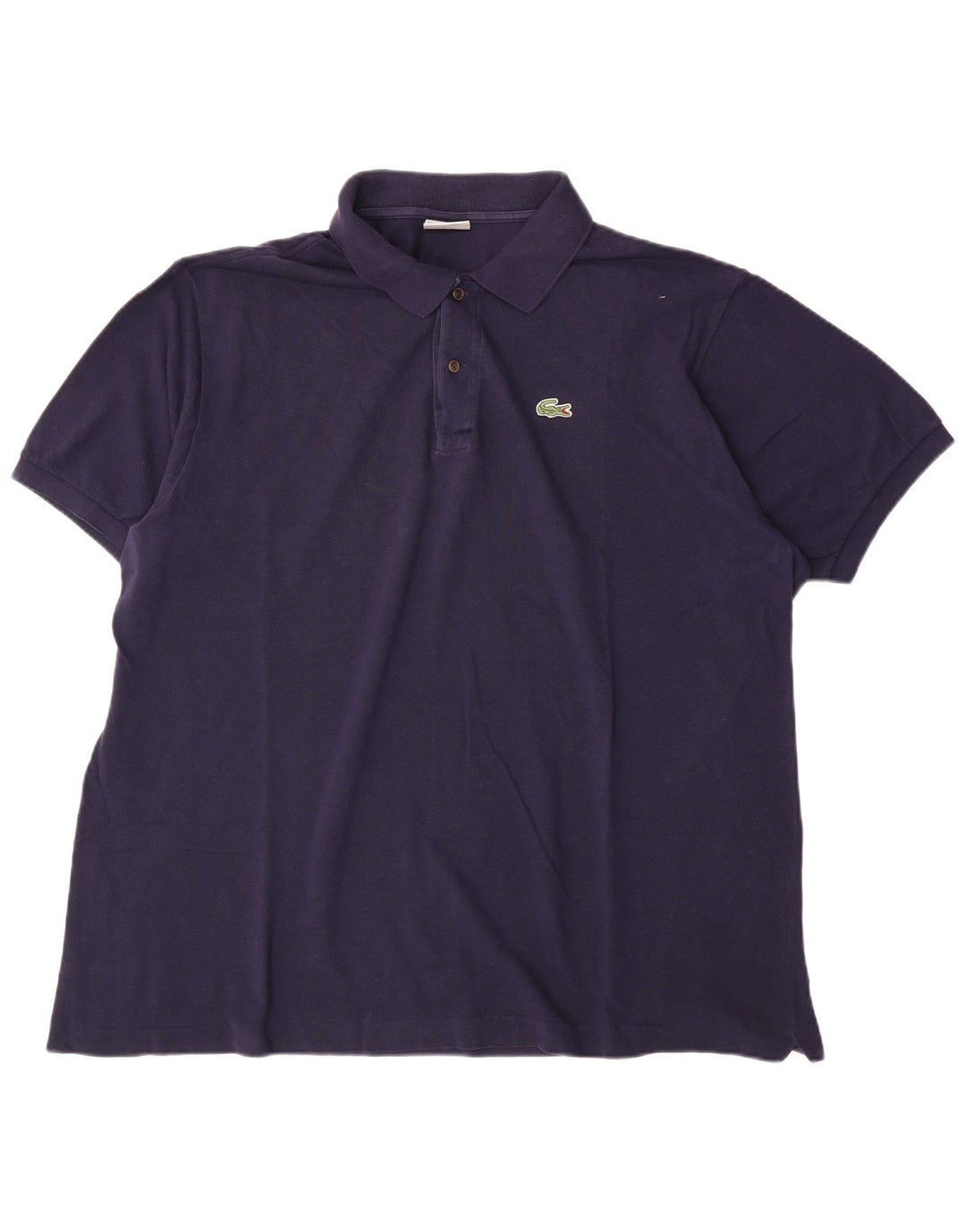 Lacoste Herren-Poloshirt, Größe 7 2XL, marineblaue Baumwolle