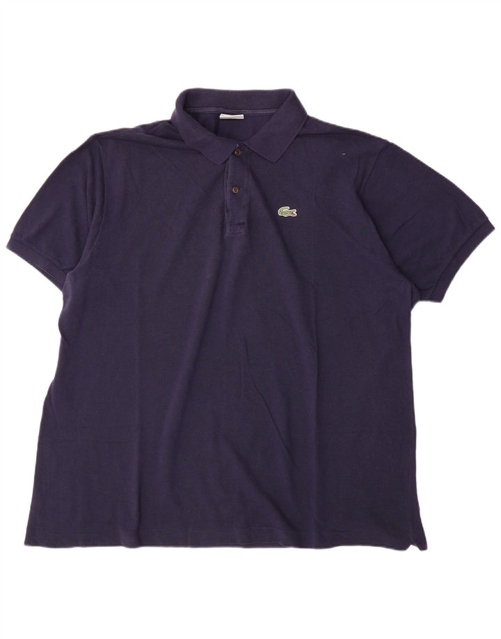 Lacoste Herren-Poloshirt, Größe 7 2XL, marineblaue Baumwolle