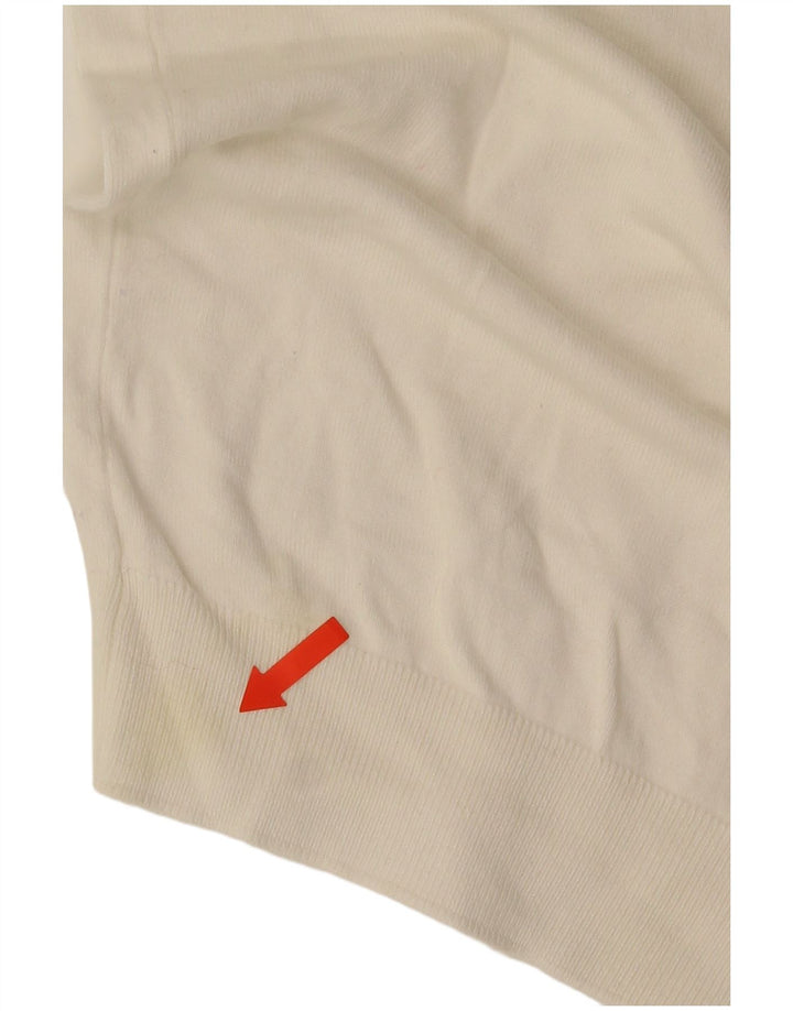 Zara Herren-Pullover mit Rundhalsausschnitt, Größe S, Weiß