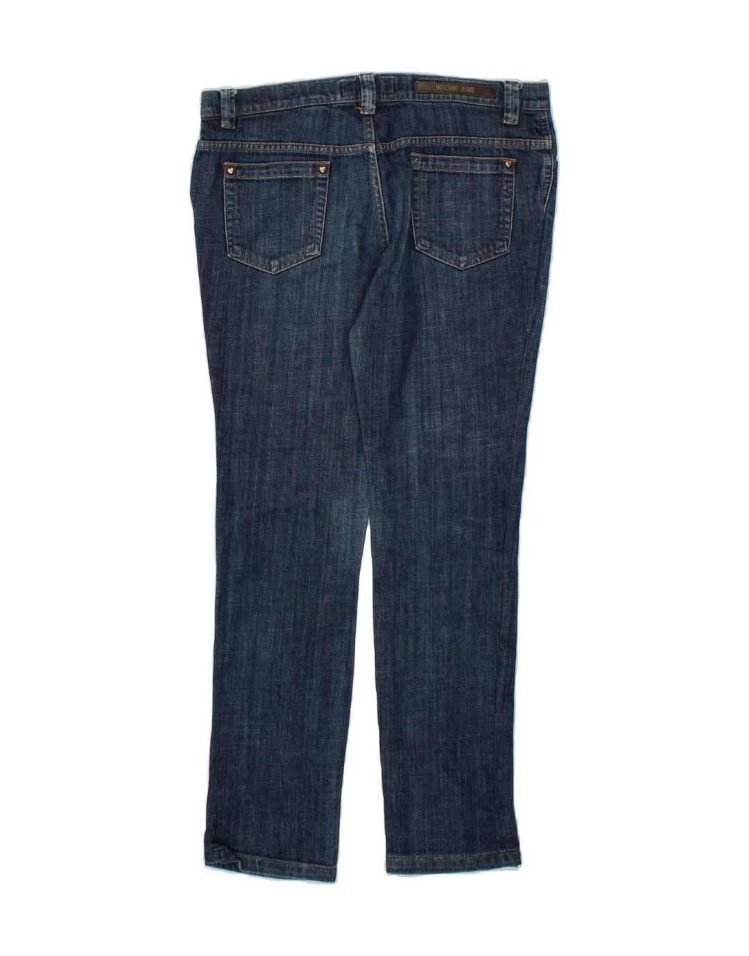 MOSCHINO Womens Slim Jeans W32 L30 Blue Cotton Vintage Moschino and Second-Hand Moschino from Messina Hembry 
