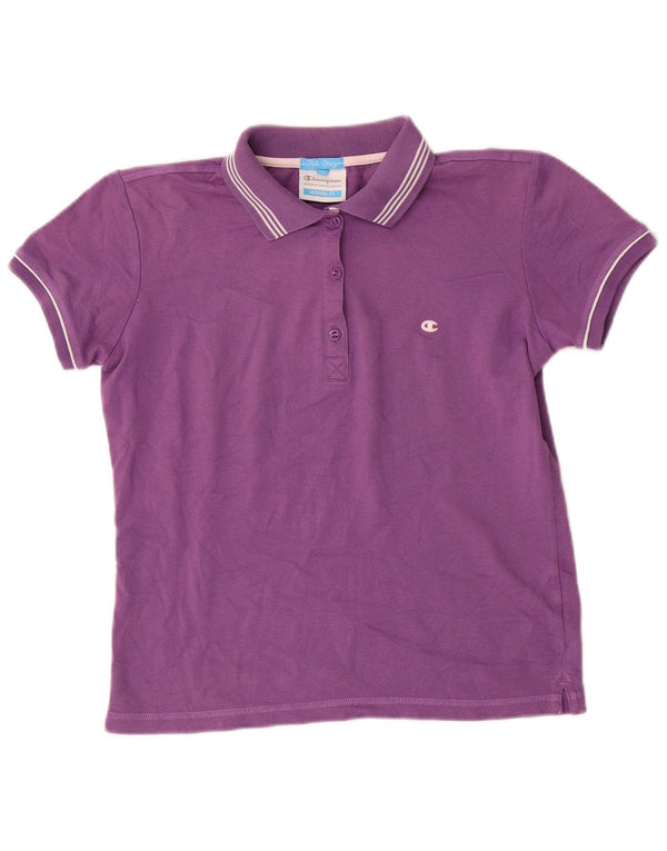 Champion Damen Heritage Fit Poloshirt UK 14 Large Lila