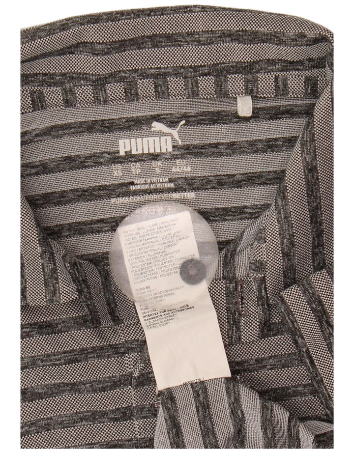 Puma Herren-Poloshirt, klein, grau gestreift, Polyester