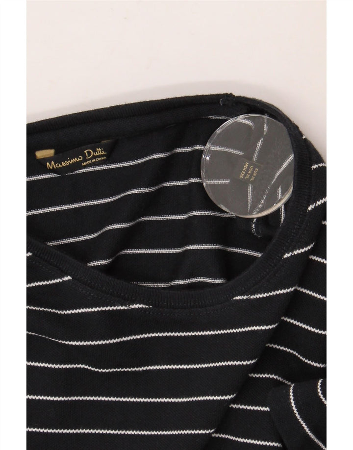 MASSIMO DUTTI Herren T-Shirt Top XL Schwarz gestreift