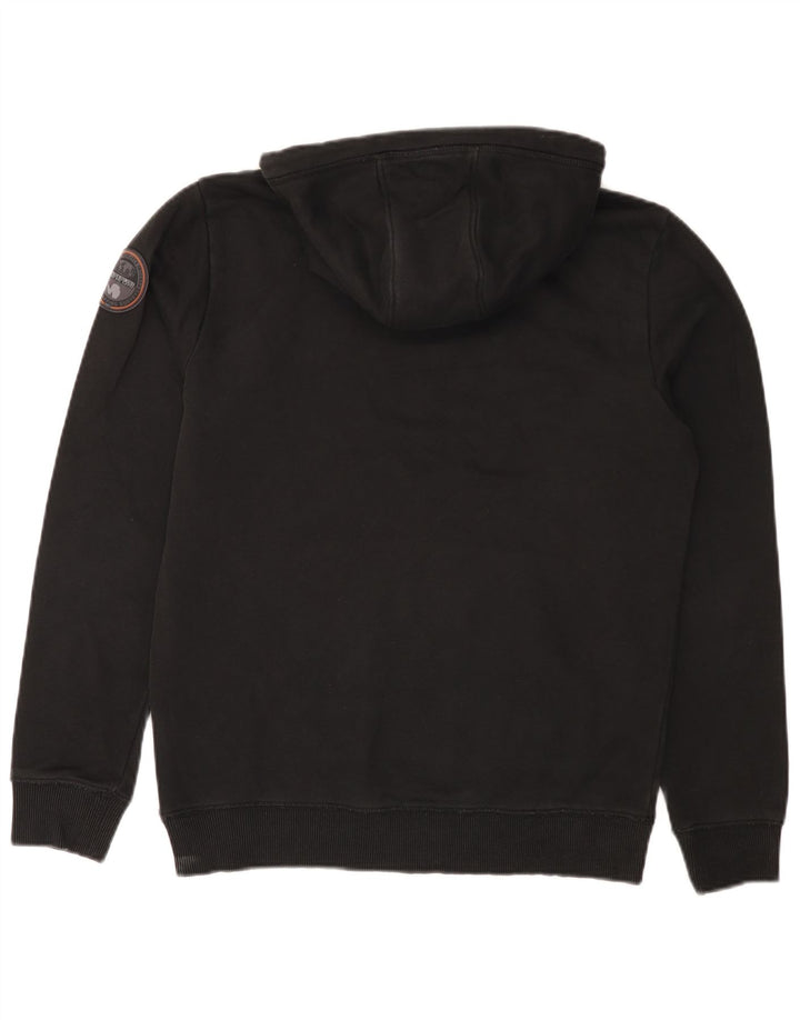 NAPAPIJRI Herren Geographic Graphic Kapuzenpullover, Größe S, Schwarz, Baumwolle