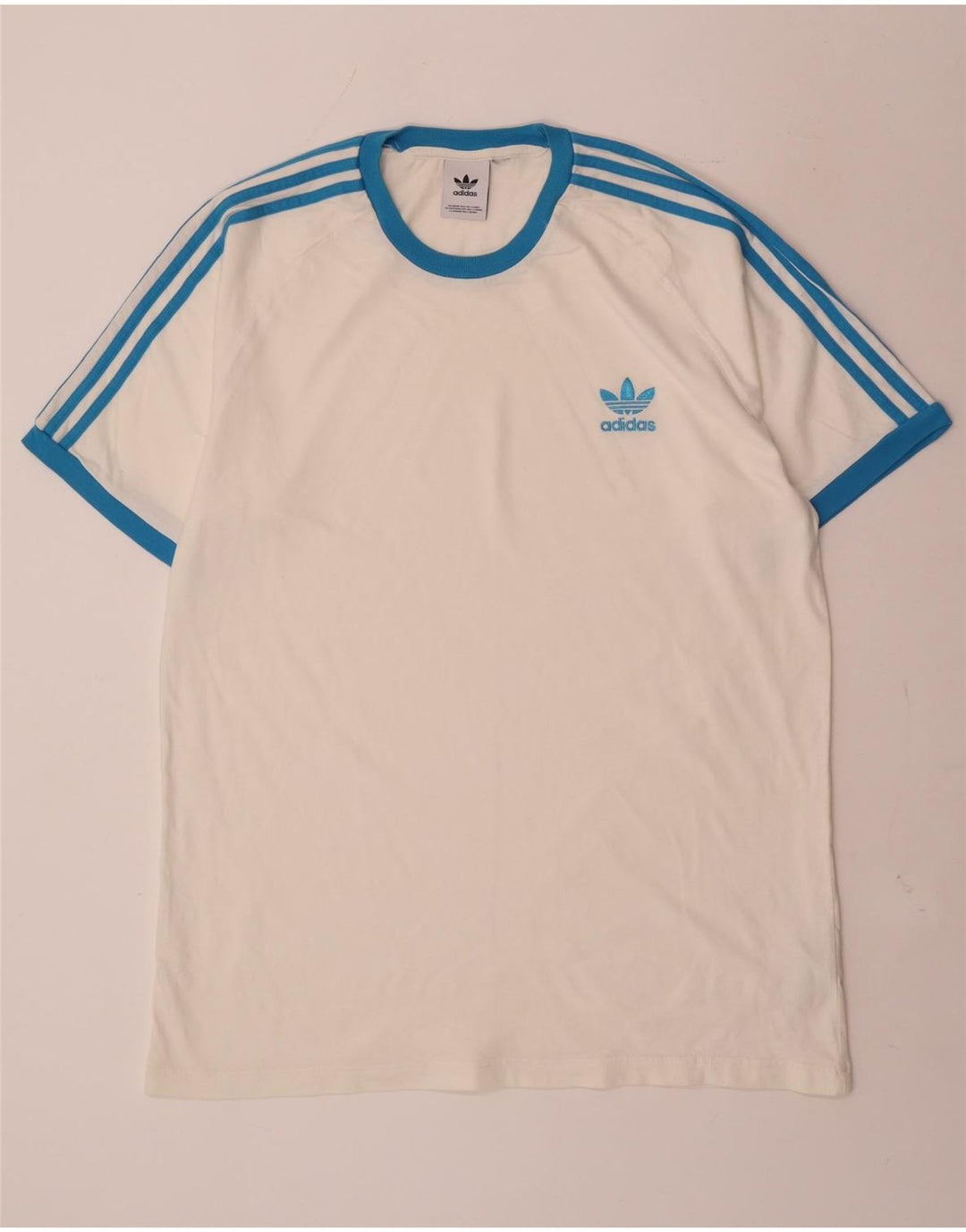 Adidas Herren T-Shirt Top Large Weiß Baumwolle