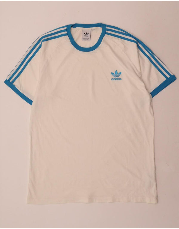 Adidas Herren T-Shirt Top Large Weiß Baumwolle