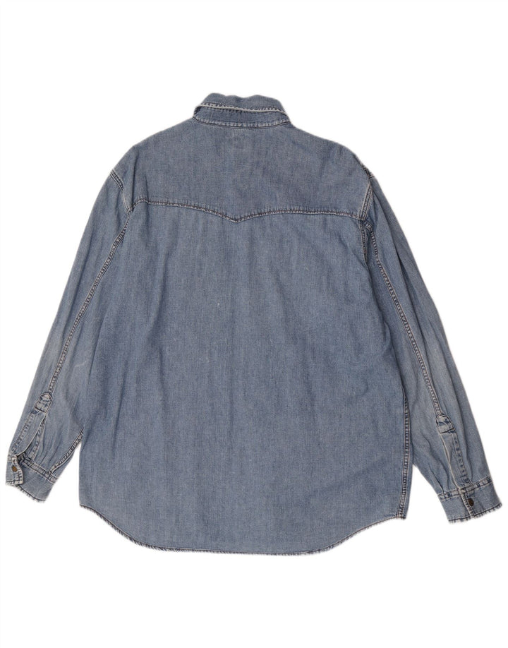 Energie Herren Jeanshemd 2XL Blaue Baumwolle