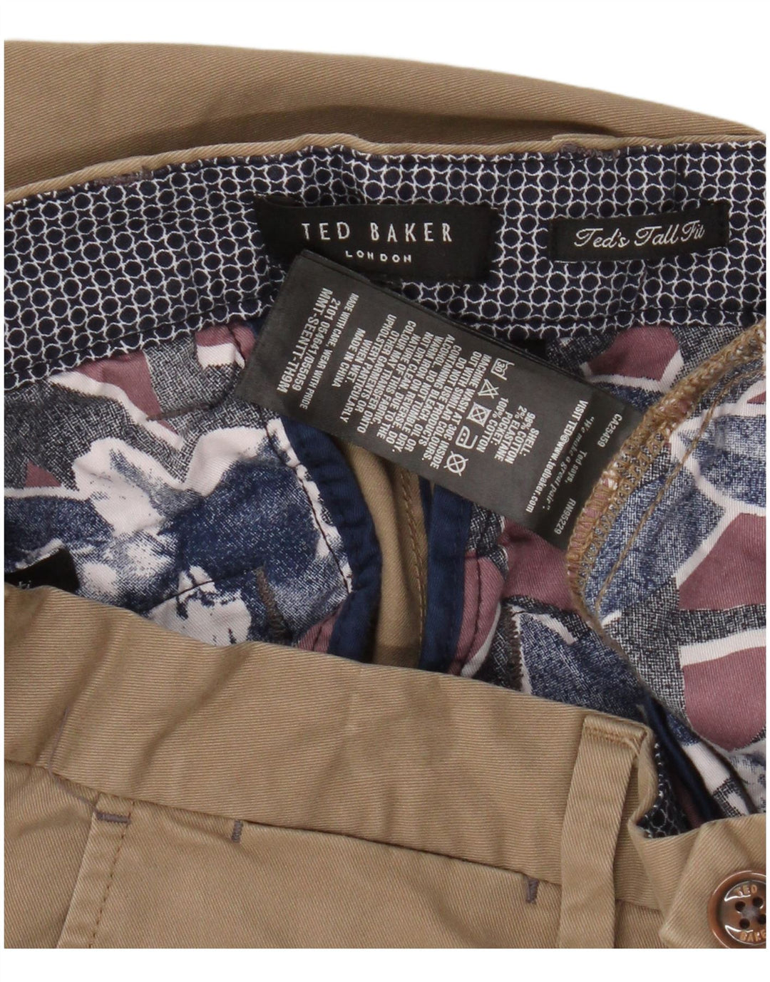 Gerade Chino-Hose für Herren von Ted Baker, W36, L36, Beige, Baumwolle