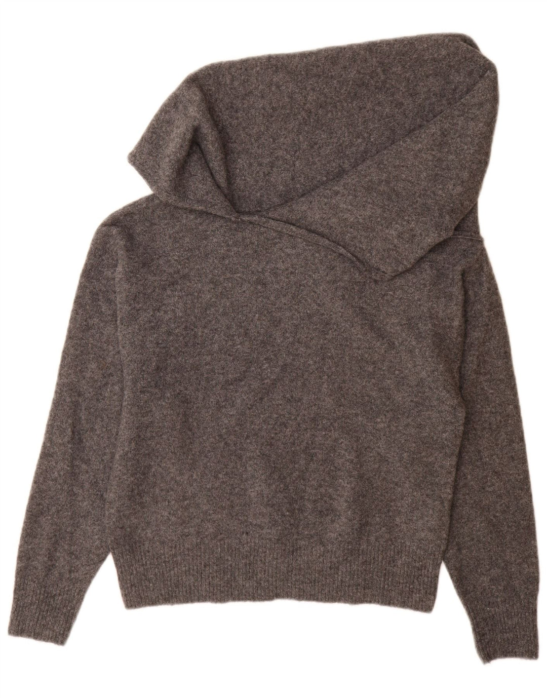 Zara Damen-Pullover mit übergroßem Schalkragen, Gr. 10, Größe S, grau, Polyester
