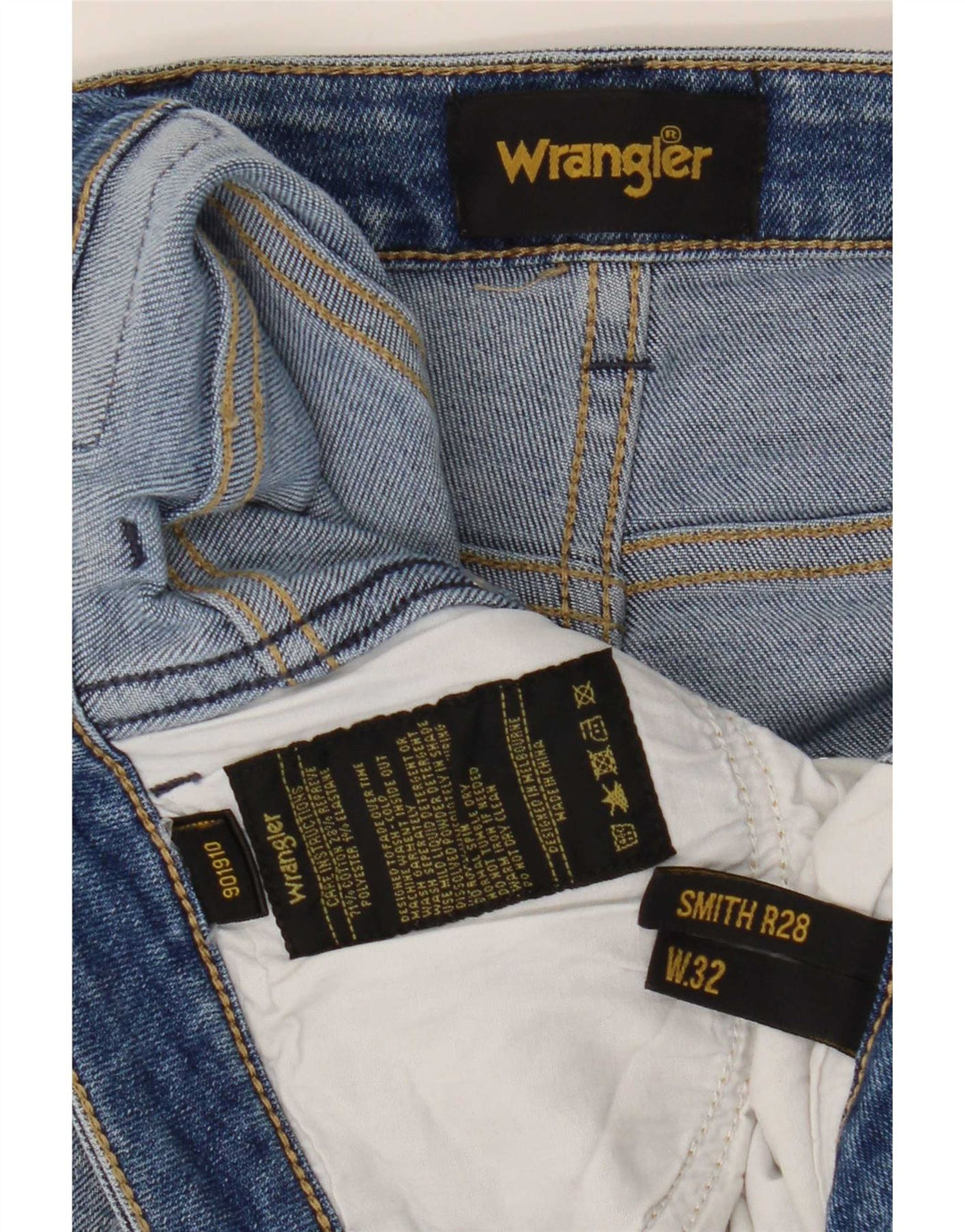 Wrangler Damen Slim Jeans W32 L27 Blaue Baumwolle