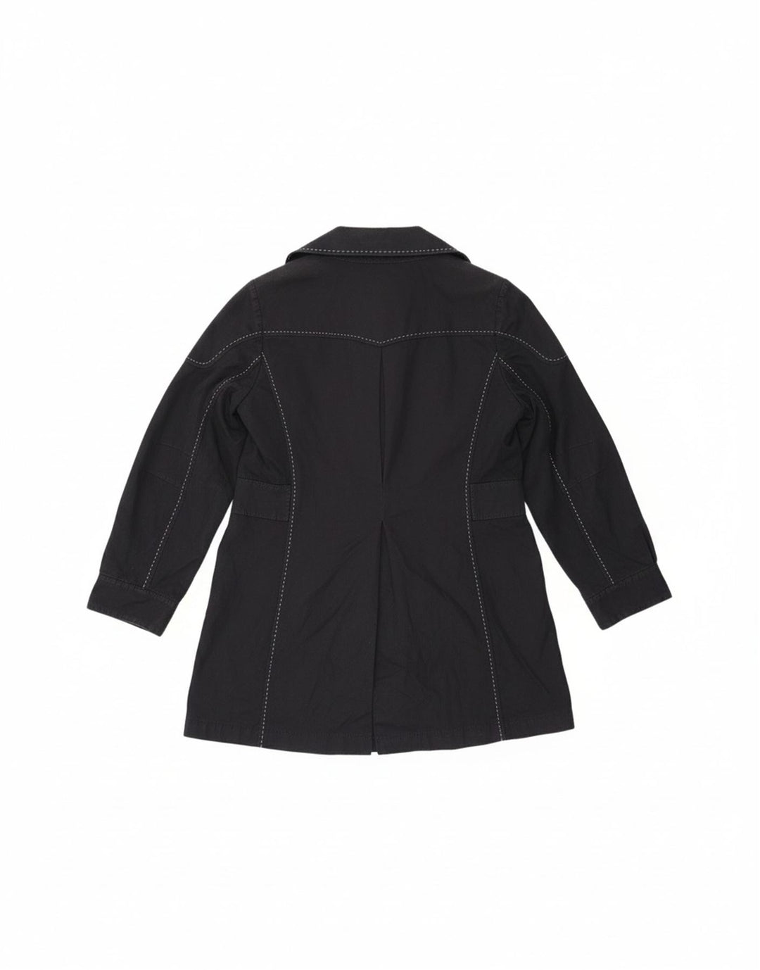 LUISA SPAGNOLI Womens Utility Jacket IT 44 Medium Navy Blue Cotton