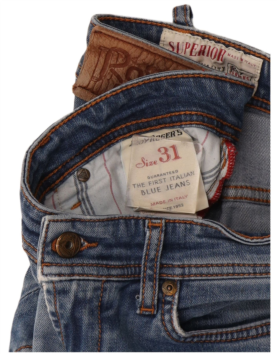 Roy Rogers Damen Superior Slim Jeans W31 L30 Blaue Baumwolle