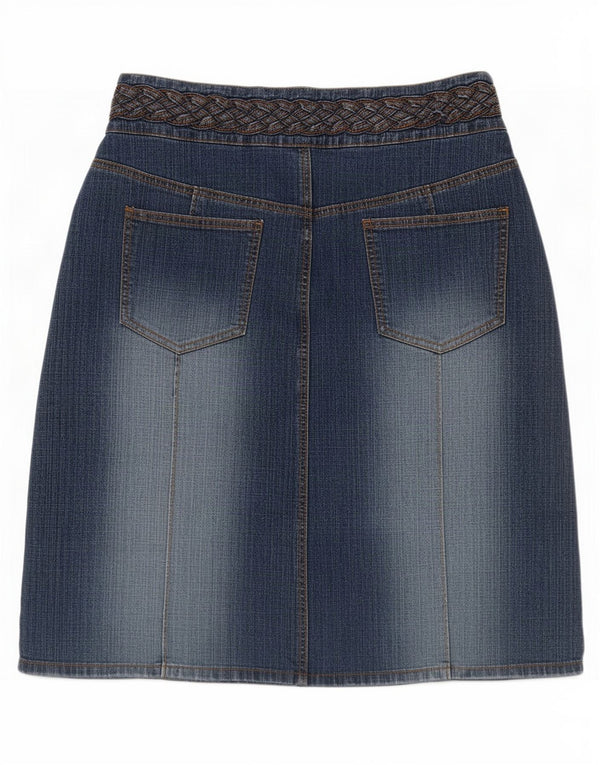 Bay Damen Jeansrock UK 14 Large W32 Blaue Baumwolle