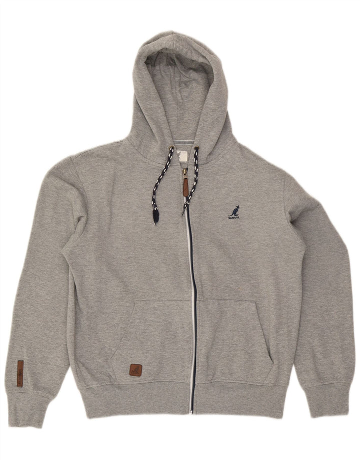 Kangol Herren-Kapuzenpullover mit Reißverschluss, Größe L, Grau