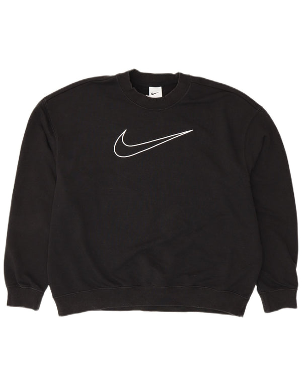 NIKE Herren Dri Fit Loose Fit Grafik-Sweatshirtpullover, Größe S, Schwarz