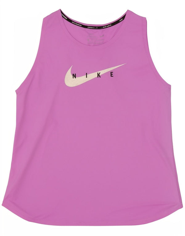 Nike Damen-Laufoberteil mit Grafik, UK 14, mittelrosa, Polyester, Sport