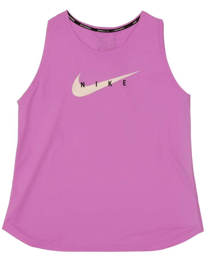 Nike Damen-Laufoberteil mit Grafik, UK 14, mittelrosa, Polyester, Sport